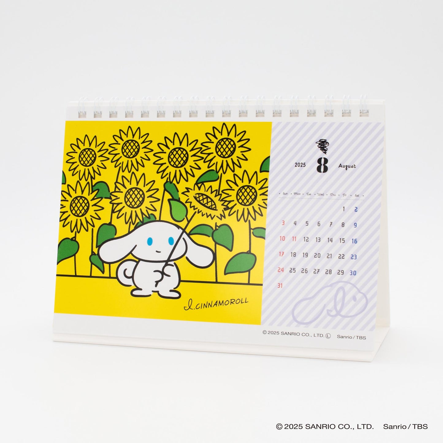 【I.CINNAMOROLL】卓上カレンダー・シナモンとのんびり2025ver.