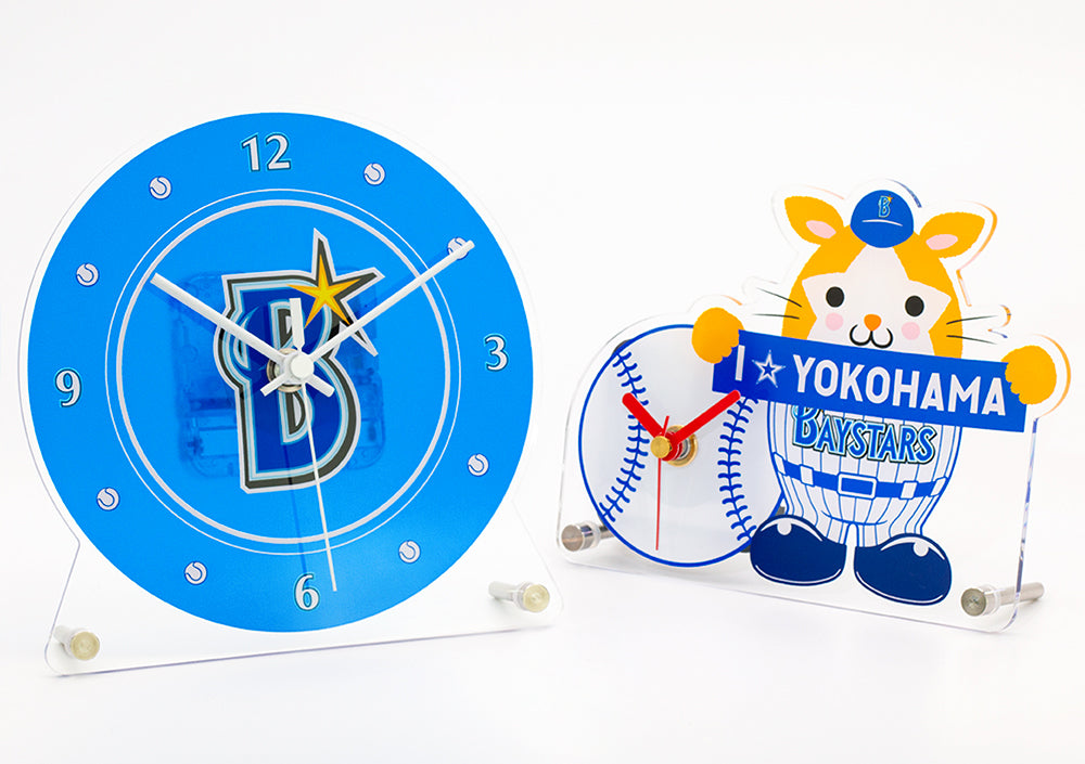 【横浜DeNAベイスターズ】アクリル卓上時計・シンボルマーク