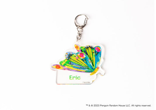 【エリック・カール】アクリルキーホルダー・きれいなちょうちょ_名入れ有