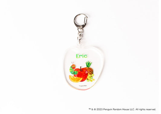 【エリック・カール】アクリルキーホルダー・くだものとあおむし_名入れ有