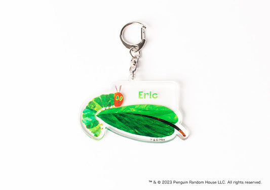 【エリック・カール】アクリルキーホルダー・はっぱ_名入れ有