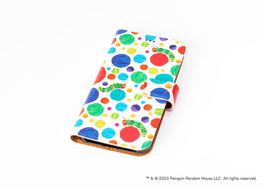 【エリック・カール】手帳型スマホケース・みずたまもよう_名入れ有
