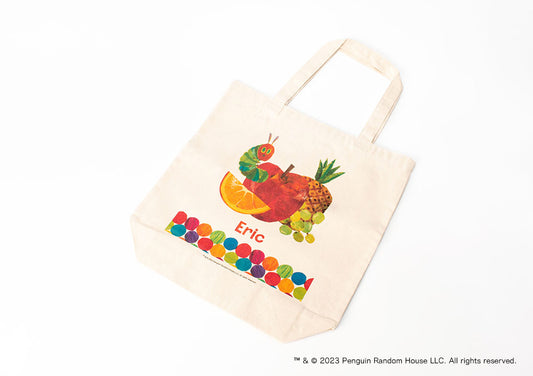 【エリック・カール】トートバッグ・くだものとあおむし_名入れ有