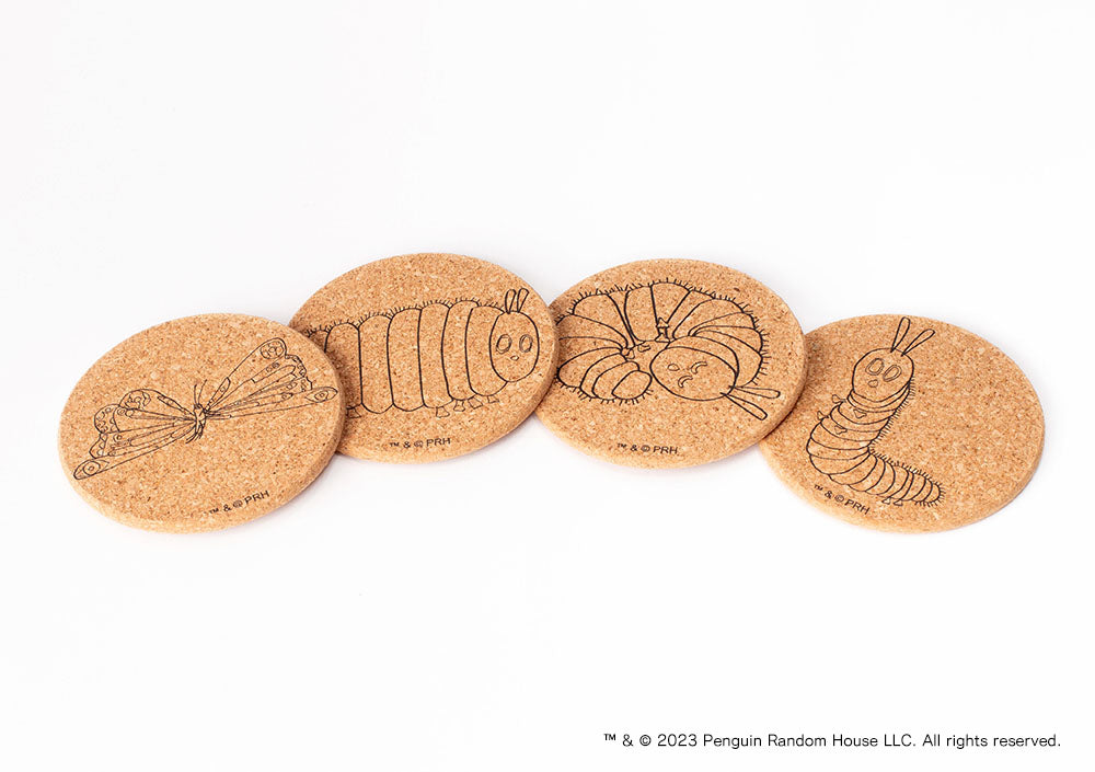 【エリック・カール】コルクコースター・おやすみあおむし