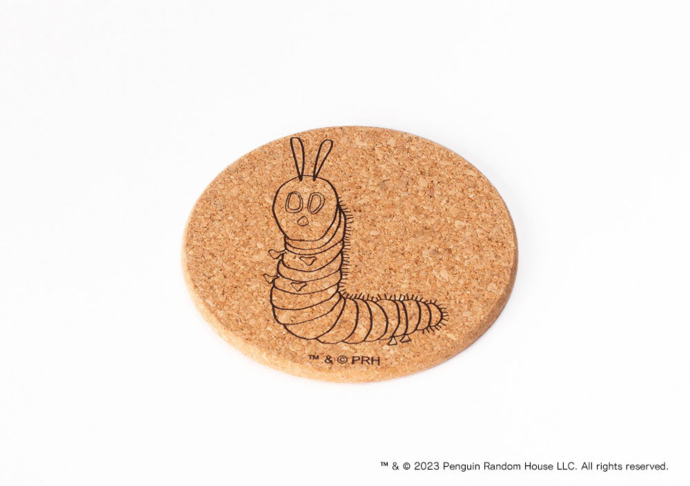 【エリック・カール】コルクコースター・げんきなあおむし