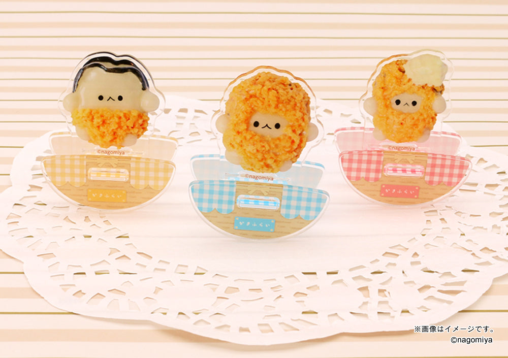 【なごみ屋の世界】ころころアクリルスタンド・「うさぎの牡蠣ちゃん」カキフライ(全身)