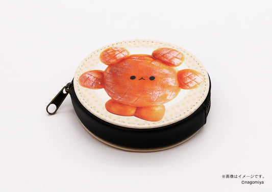 【なごみ屋の世界】ミニウォレットポーチ・「うさぎのドーナツ」ふんわりカスタード