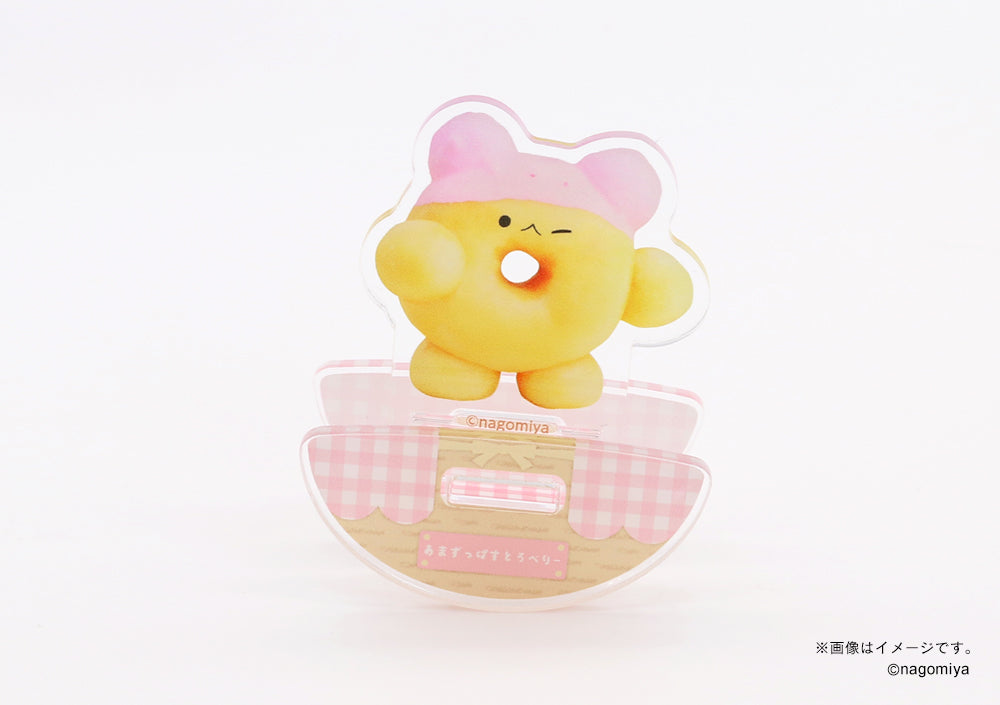 【なごみ屋の世界】ころころアクリルスタンド・「うさぎのドーナツ」あまずっぱストロベリー