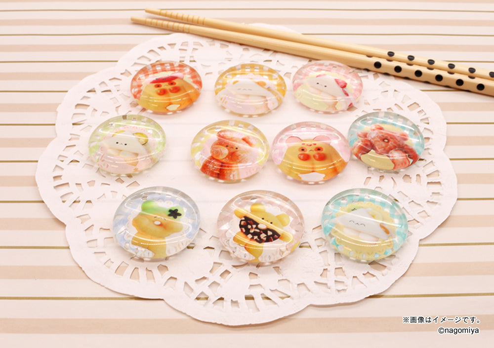 【なごみ屋の世界】ガラスお箸置き・「うさぎのドーナツ」しゃりりシュガー