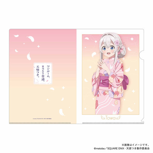 【ワンルーム、日当たり普通、天使つき。】クリアファイル・とわ 浴衣ver.