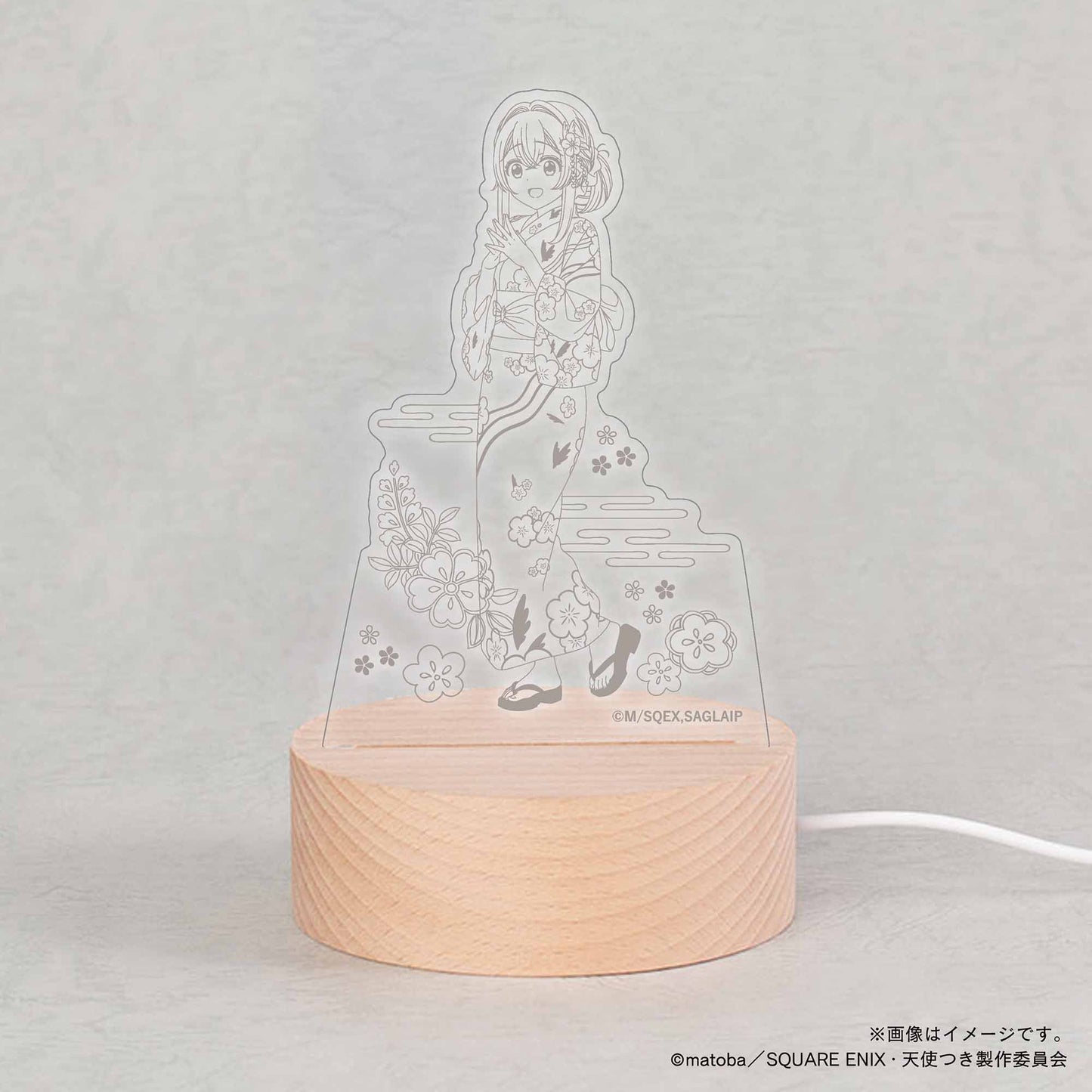 【ワンルーム、日当たり普通、天使つき。】天使”点き”ルームライト・とわ 描き下ろし浴衣ver.
