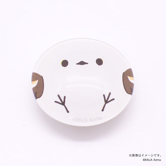 【吾妻まいか・シマエナガ】ガラスマグネット 顔アップ