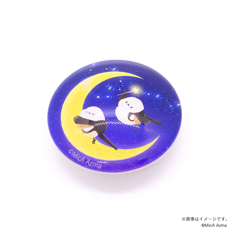 【吾妻まいか・シマエナガ】ガラスマグネット 夜空