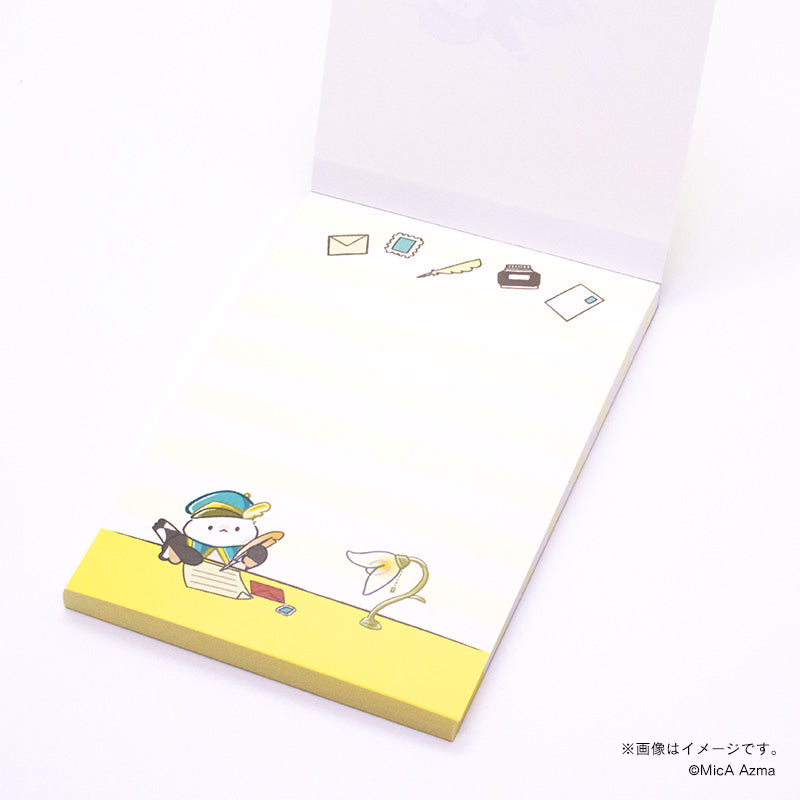 【吾妻まいか・シマエナガ】メモパッド 配達員風