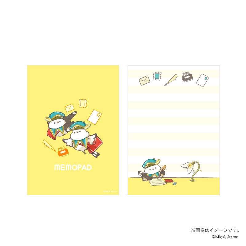 【吾妻まいか・シマエナガ】メモパッド 配達員風