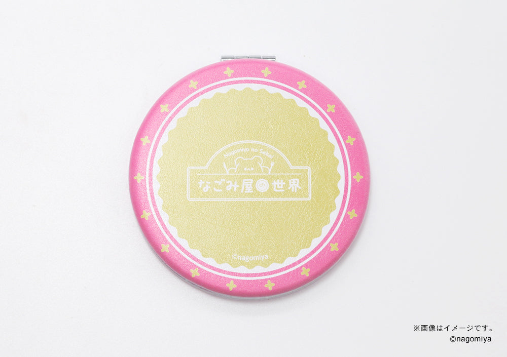 【なごみ屋の世界】コンパクトミラー・「クリームみみのプリンちゃん」いちごプリン