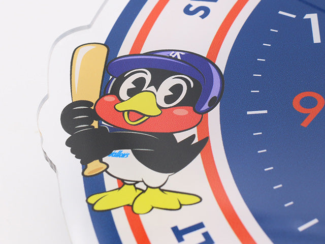 【東京ヤクルトスワローズ】アクリル壁掛時計・つば九郎&つばみ