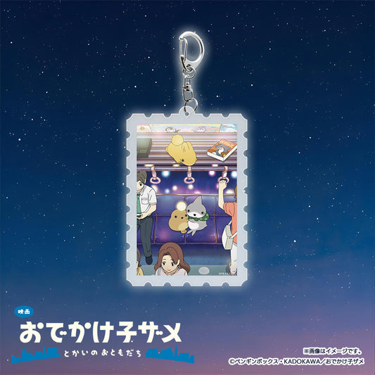 【映画 おでかけ子ザメ】切手型アクリルキーホルダー　メインビジュアル2