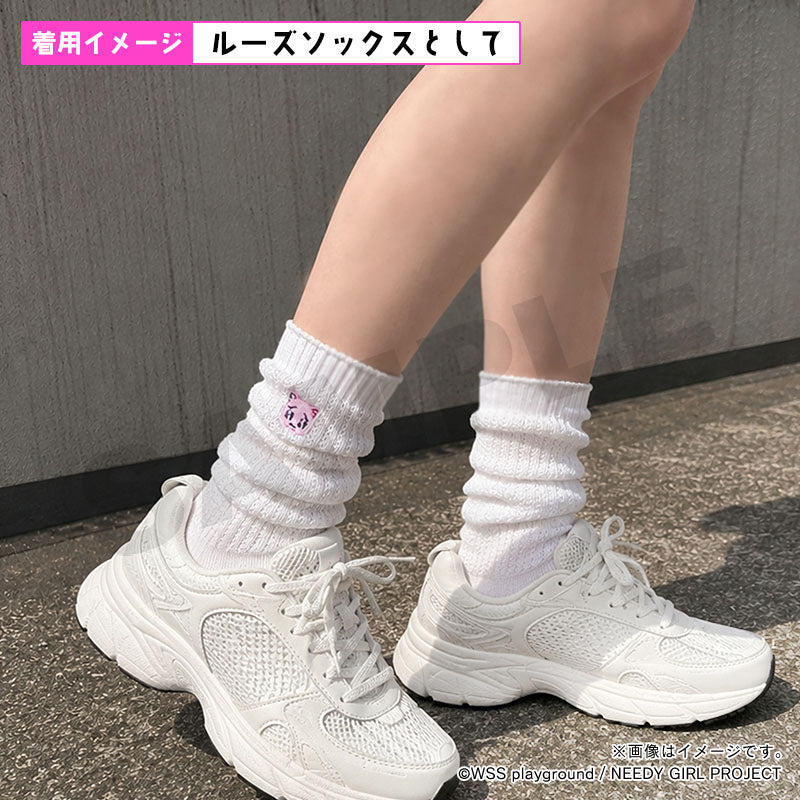 【NEEDY GIRL OVERDOSE】わんぽいんと刺繍☆ルーズソックス・超てんちゃん